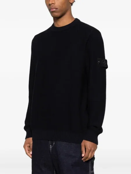 Megztinis Stone Island apvaliu kaklu akmenys mėlyna