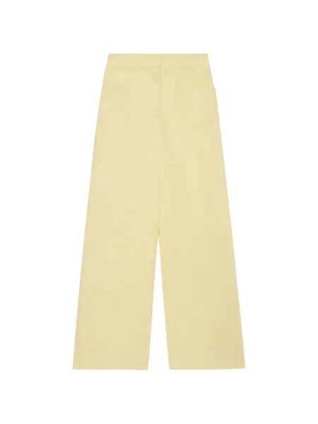 Pantaloni palazzo Msgm cu picior lat galben