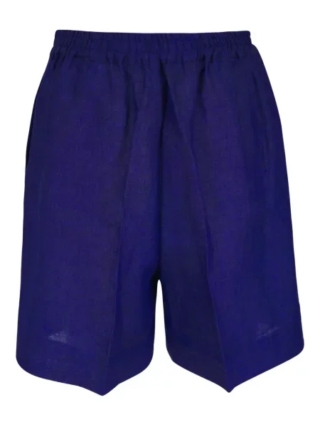 Pantaloni scurți Kiton de in albastru