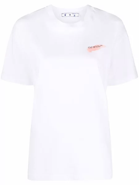 Scurt tricou Off-white cu imagine alb