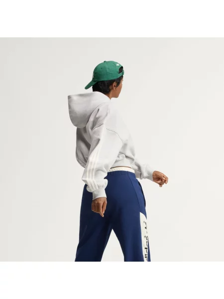 Mikina s kapucí adiSignature 3 Stripes bílá