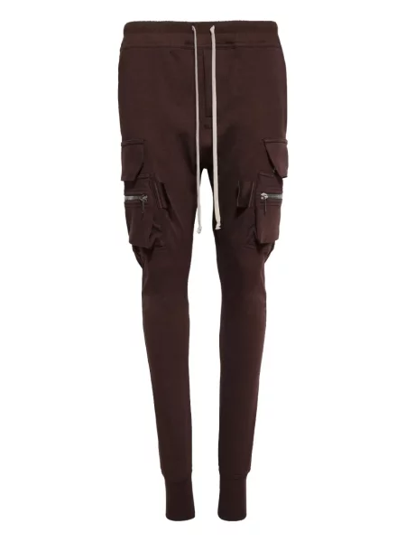 Pantaloni Rick Owens alergare cu cordon maro