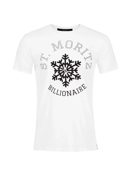 Tricou Billionaire cu imagine alb