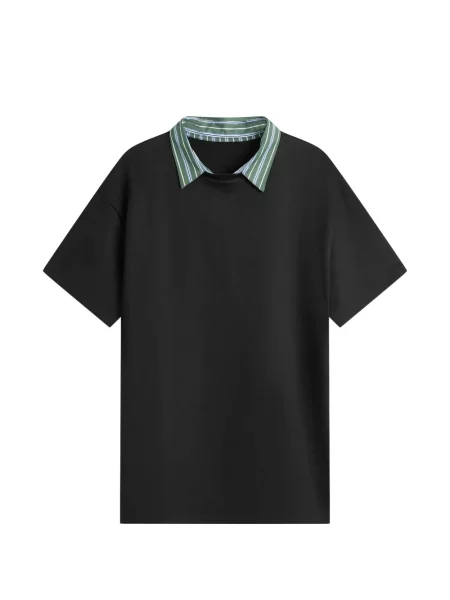 Gulerat rochie mini Hommegirls cu dungi negru