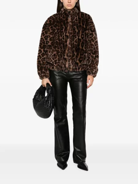 Geacă Betta Corradi cu imagine cu model leopard maro