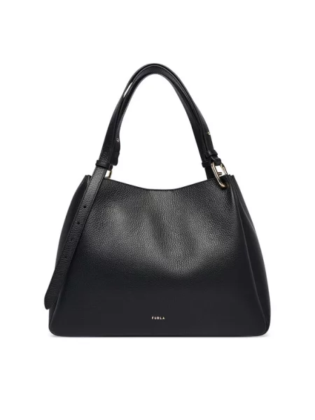 Furla torebka shopper skórzana czarna
