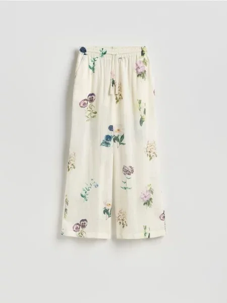 Reserved Pantaloni cu fibre Lyocell multicolor