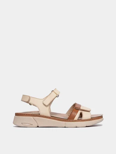 Кожаные босоножки Forelli бежевые
