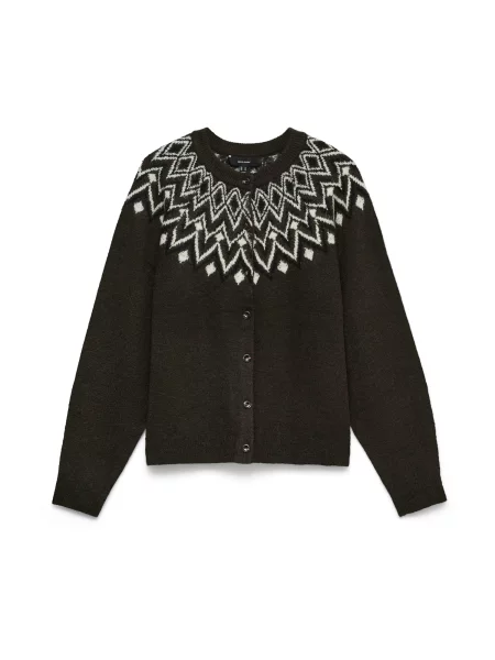 VERO MODA Geacă tricotată VMKARLA ciocolatiu alb