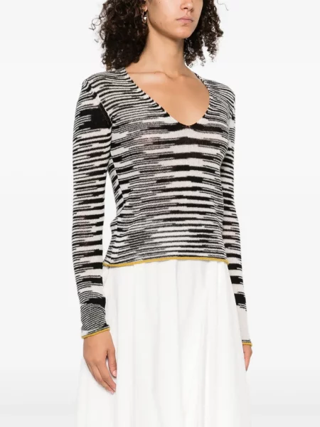 Pulover Missoni cu decolteu în V negru