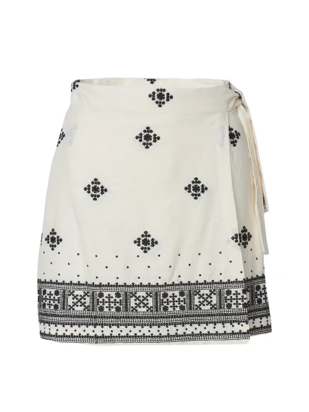 KOROSHI Fustă negru / murdar alb