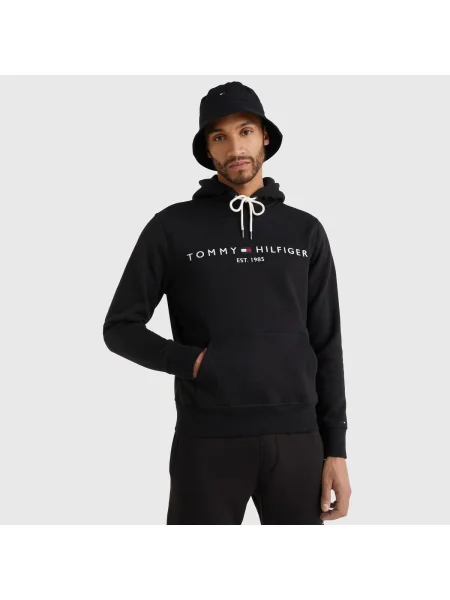 Kapucnis szvetter Tommy Hilfiger Jeans fekete