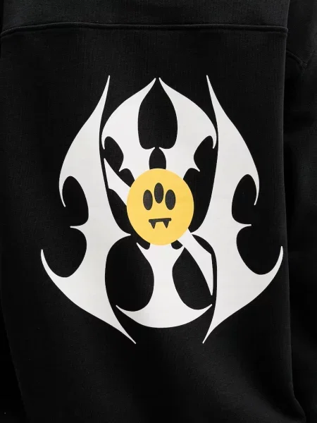 Кофта Barrow з капюшоном з принтом чорний