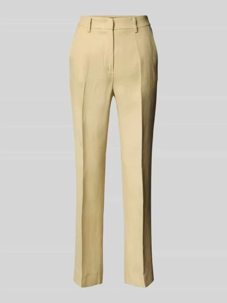 Spodnie materiałowe o kroju regular fit w kant model ‘AGAPE’ Weekend Max Mara