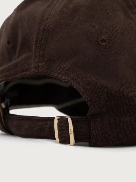 Tommy Hilfiger czapka bejsbolówka sztruksowa brązowa