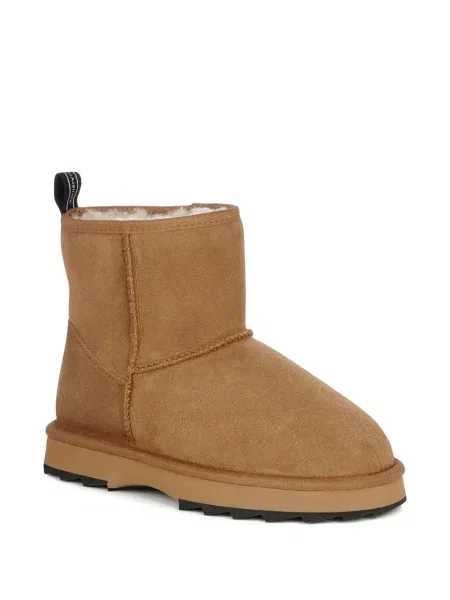 Botine Emu Australia cu platformă din piele de oaie maro
