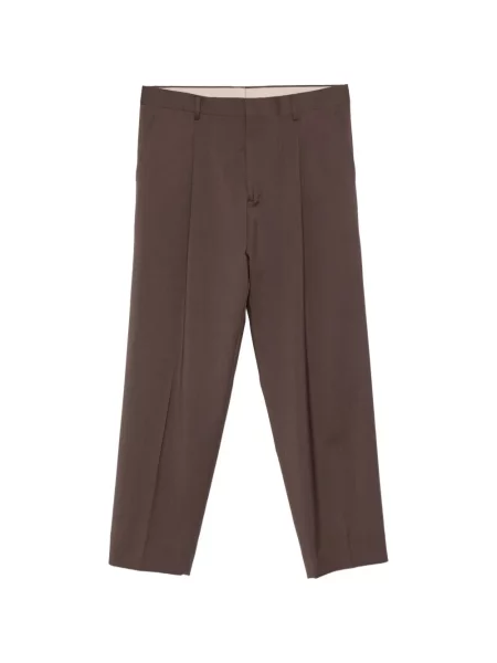 Plisované kalhoty Costumein hnědé