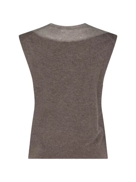 Top Maison Margiela fără mâneci maro