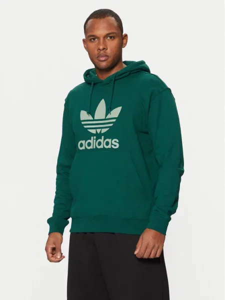 Adidas Majica dugih rukava adicolor Classic Trefoil Zelena bijela