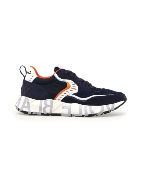 Sneakersy Voile Blanche skórzane niebieskie