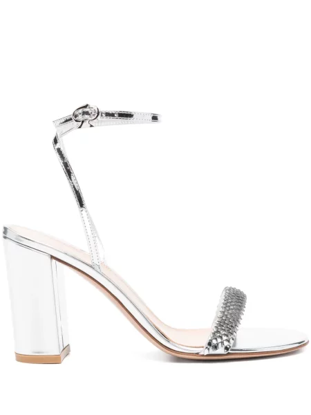 Sandale Gianvito Rossi din piele argintiu