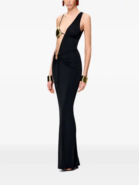 Rochie maxi Korobeynikov cu paiete negru