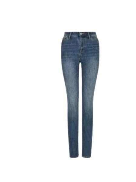 Zwężane dżinsy Armani Exchange zwężany niebieski