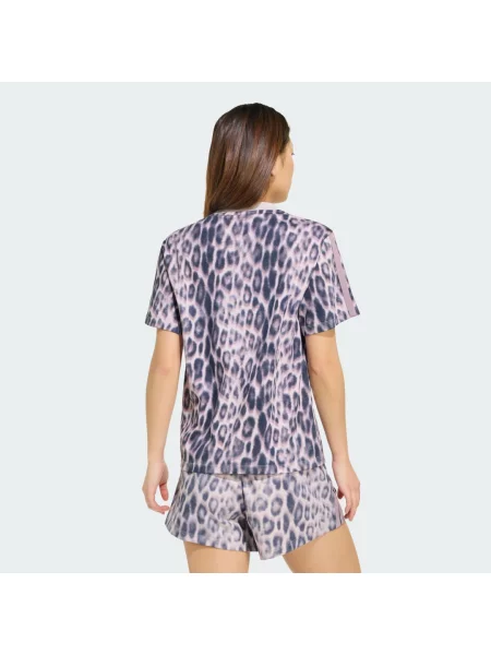Seasonal Essentials Leopard Print T-Shirt with fioletowa
