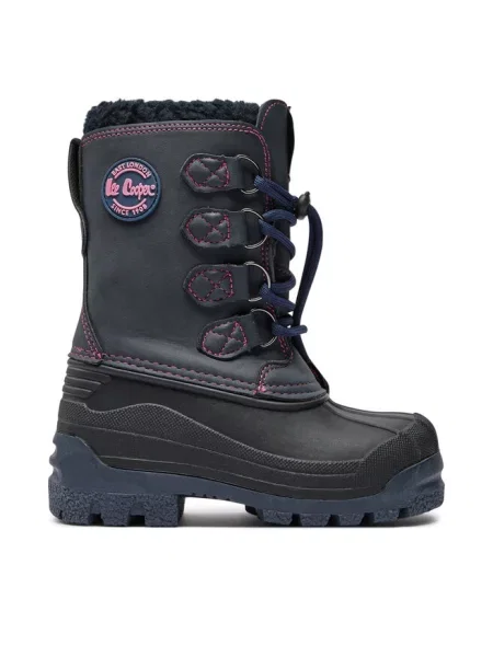 Śniegowce Lee Cooper ze sznurkiem niebieskie