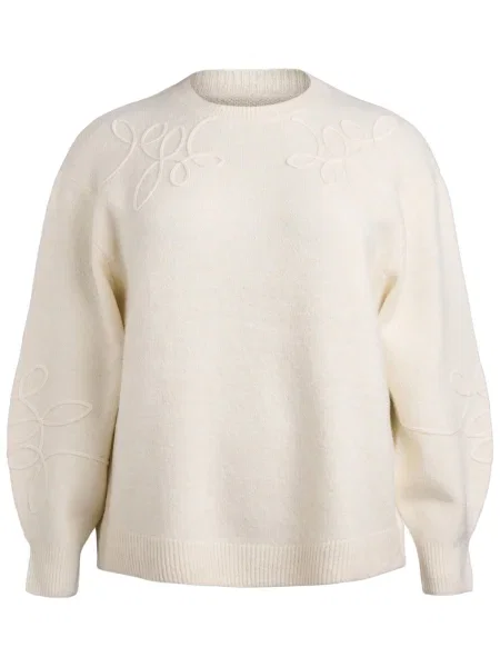 Zizzi Pulover MALVA lână alb