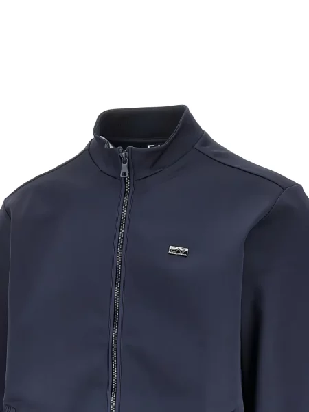 Geacă Ea7 Emporio Armani cu autograf albastru