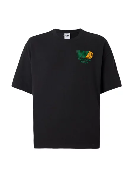 ADIDAS ORIGINALS Tricou Worldwide Hoops Spotlight galben / verde negru