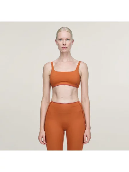 Biustonosz treningowy zapewniający niskie wsparcie adidas x entire studios Optime czerwony