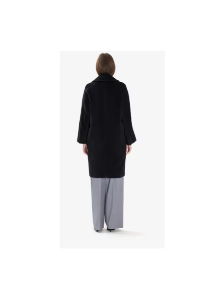 Płaszcz Max Mara Studio wełniany dwurzędowy czarny