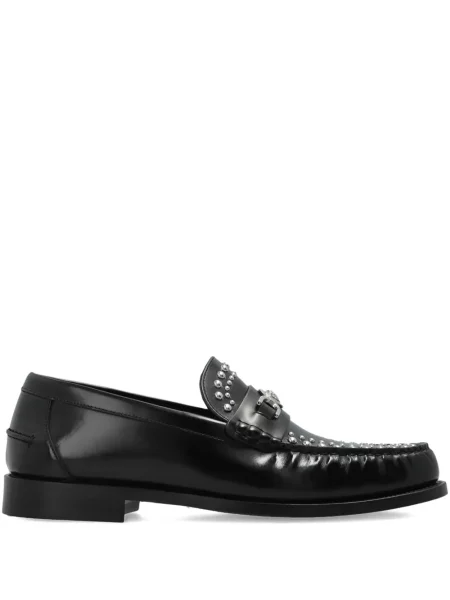 Pantofi loafer Versace cu tepi negru