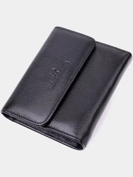 Кожаный кошелек St Leather Accessories черный