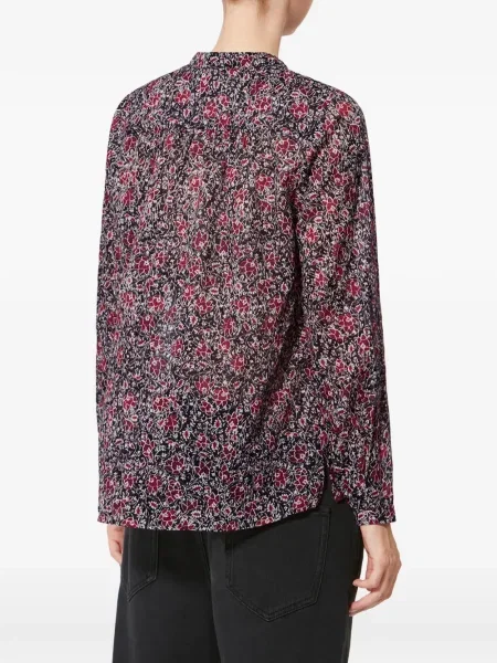 Bluză Marant Etoile cu model floral negru