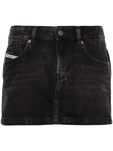 Fustă din denim Diesel negru
