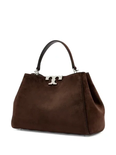 Geantă Tory Burch din piele de căprioară maro