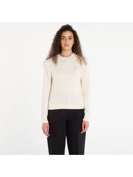Пуловер Tommy Hilfiger Co Cable Fine Gg C-Nk Ls Sweater Heather Ivory Petal XS
