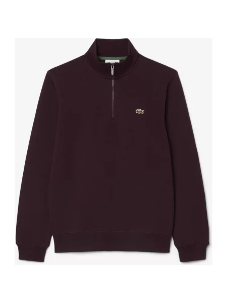 Bluza damska Lacoste High Neck Half Zip bordowa S czerwona