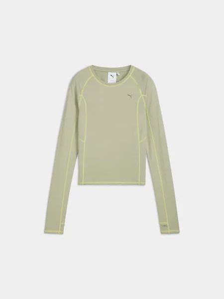 Лонгслів PUMA Yona Tight Longsleeve комбінований верх зелений