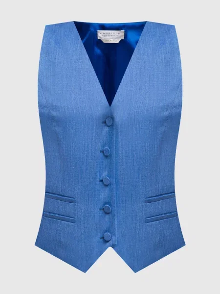 Жилет Coleridge з вовни шовку та льону Gabriela Hearst синій