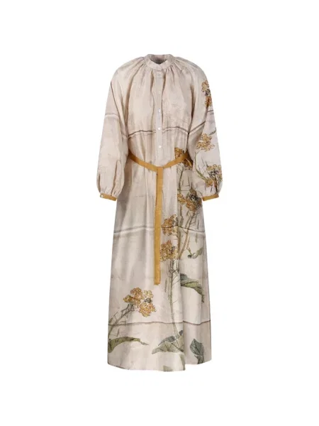 Rochie midi Pierre-louis Mascia cu model floral cu imagine până la genunchi