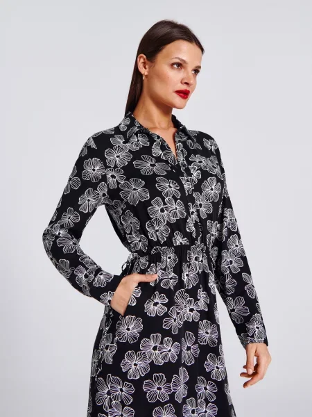 Міді сукня з леопардовим принтом різнобарвний