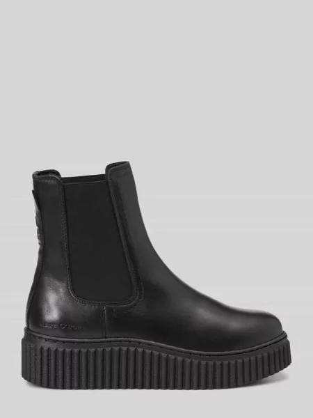 Buty chelsea z naturalnej skóry bydlęcej model Bianca' Marc O'polo czarne