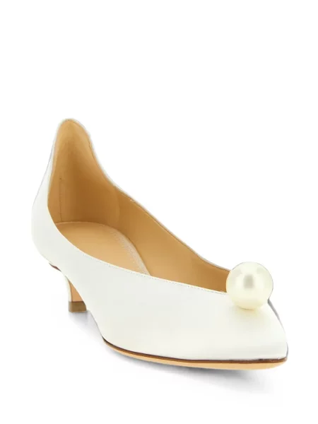 Pantofi cu toc Magda Butrym din satin alb