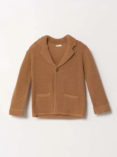 United Colors of Benetton Cardigan s lněnou směsí hnědý