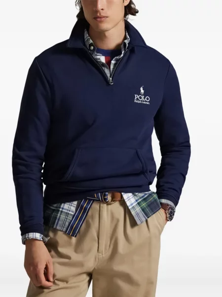 Ριγέ polo Polo Ralph Lauren με κουκούλα με αυτόγραφο λευκό
