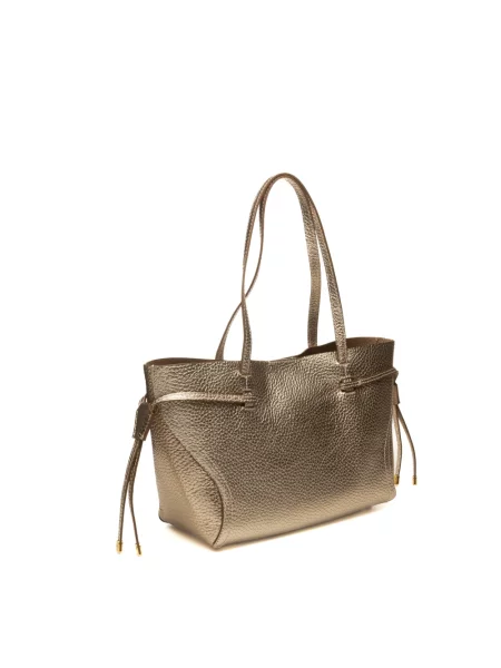 Shopperka Gianni Chiarini skórzana beżowa